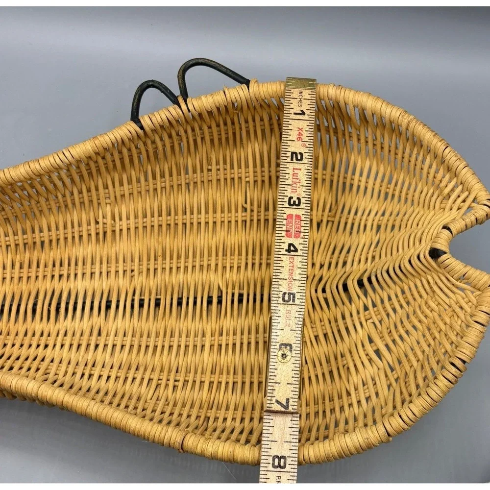 Wicker Fish Basket Woven Rattan Nautical Beach‎ Coastal Decor